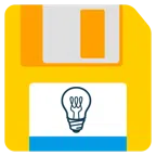floppy disc + lampadina
