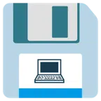 floppy disc + computer portatile