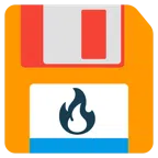 floppy disc + fuoco