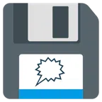 floppy disc + nuvoletta rabbia