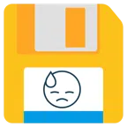 floppy disc + faccina abbattuta sudata