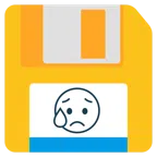 floppy disc + faccina delusa ma sollevata