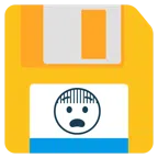 floppy disc + faccina impaurita