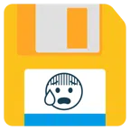 floppy disc + faccina sudata in ansia