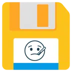 floppy disc + faccina con termometro