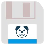 floppy disc + faccina pagliaccio