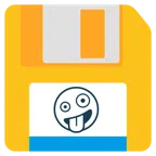 floppy disc + faccina impazzita