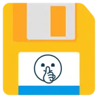 floppy disc + faccina che zittisce