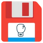 floppy disc + guantone da pugilato