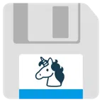 floppy disc + unicorno