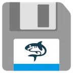 floppy disc + squalo