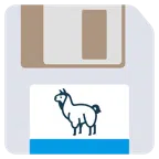 floppy disc + lama