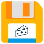 floppy disc + fetta di formaggio