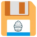 floppy disc + cupcake