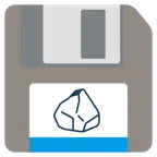 floppy disc + roccia