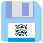 floppy disc + palla da discoteca