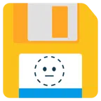 floppy disc + faccina tratteggiata