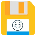 floppy disc + faccina sorridente