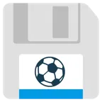 floppy disc + pallone da calcio