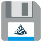 floppy disc + montagna