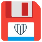floppy disc + cuore rosso