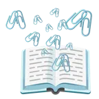 หนังสือ + คลิปหนีบกระดาษคู่