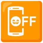 cellulare spento + faccina con sorriso e occhi sorridenti