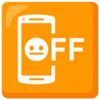 cellulare spento + faccina neutra