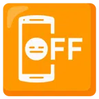 cellulare spento + faccina inespressiva