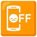 Mobiltelefon aus + enttäuschtes Gesicht