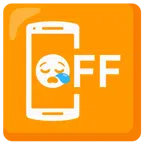 cellulare spento + faccina assonnata