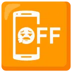 Mobiltelefon aus + Gesicht, das ausatmet