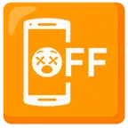 Mobiltelefon aus + benommenes Gesicht