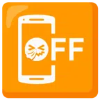 Mobiltelefon aus + niesendes Gesicht