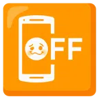 cellulare spento + faccina stordita