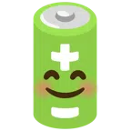 batteria + faccina con occhi sorridenti