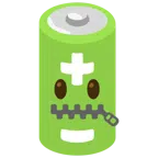 batteria + faccina con bocca con cerniera