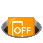 Loch + Mobiltelefon aus