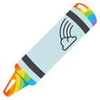 pastello a cera + arcobaleno