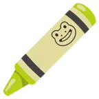 pastello a cera + rana