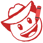 pastello a cera + faccina con cappello da cowboy