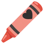 pastello a cera + cuori