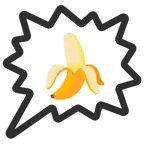 Sprechblase für wütende Aussage rechts + Banane