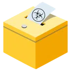 Urne mit Wahlzettel + Biogefährdung