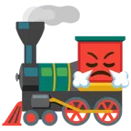locomotiva + faccina che sbuffa