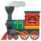 locomotiva + faccina nerd