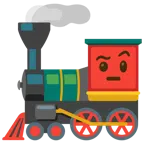locomotiva + faccina con sopracciglia alzate
