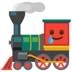 locomotiva + faccina sorridente con lacrima