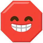 เครื่องหมายหยุด + ยิ้มยิงฟันตายิ้ม