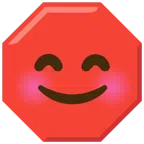 เครื่องหมายหยุด + หน้ายิ้มตายิ้ม